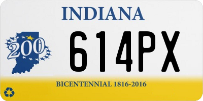 IN license plate 614PX