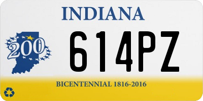 IN license plate 614PZ