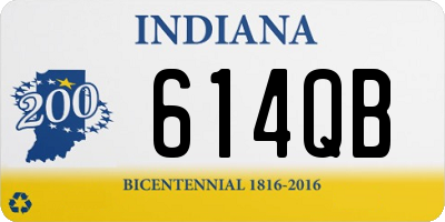 IN license plate 614QB