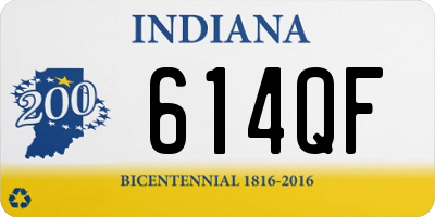 IN license plate 614QF