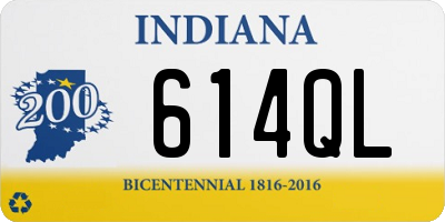 IN license plate 614QL