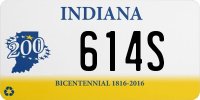 IN license plate 614S