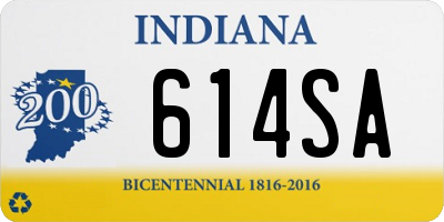 IN license plate 614SA