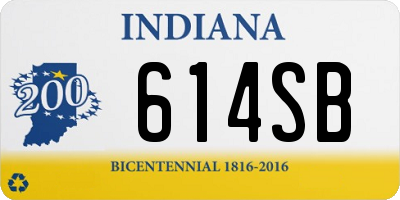 IN license plate 614SB