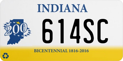 IN license plate 614SC