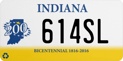 IN license plate 614SL