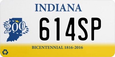 IN license plate 614SP