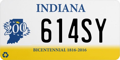 IN license plate 614SY