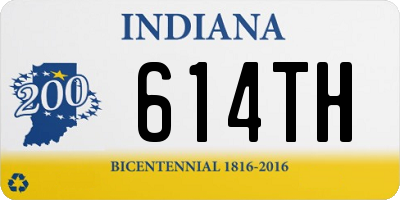 IN license plate 614TH