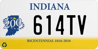 IN license plate 614TV