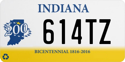 IN license plate 614TZ