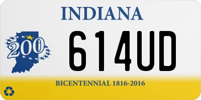 IN license plate 614UD
