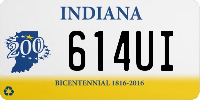 IN license plate 614UI