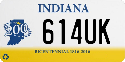 IN license plate 614UK