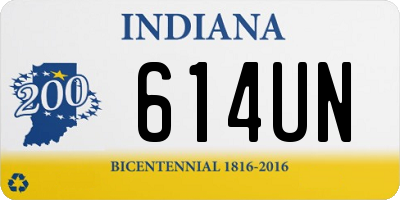 IN license plate 614UN
