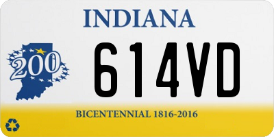 IN license plate 614VD