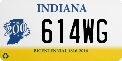 IN license plate 614WG