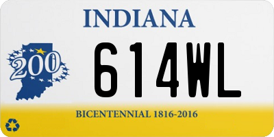 IN license plate 614WL