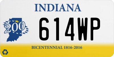 IN license plate 614WP