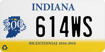 IN license plate 614WS