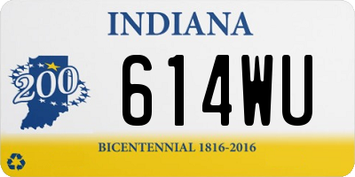 IN license plate 614WU
