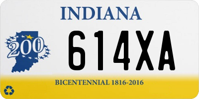 IN license plate 614XA