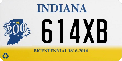 IN license plate 614XB