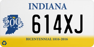 IN license plate 614XJ