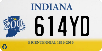 IN license plate 614YD