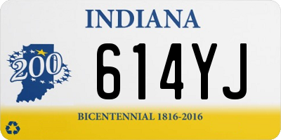 IN license plate 614YJ