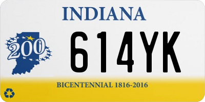 IN license plate 614YK