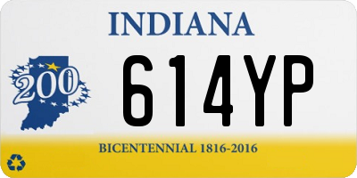 IN license plate 614YP