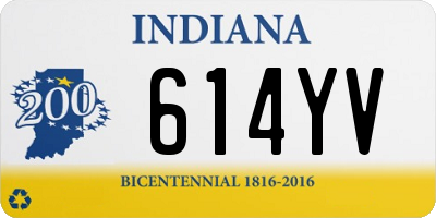 IN license plate 614YV