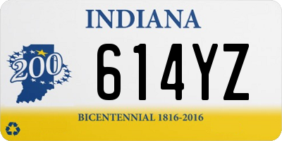 IN license plate 614YZ