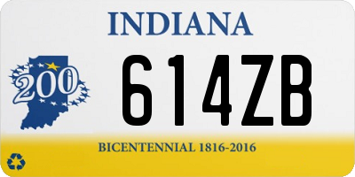 IN license plate 614ZB