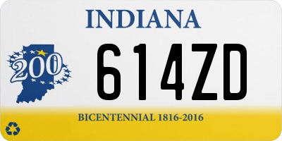 IN license plate 614ZD