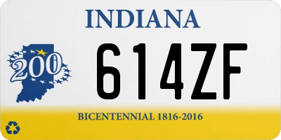 IN license plate 614ZF