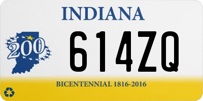 IN license plate 614ZQ