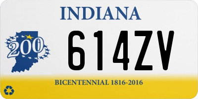 IN license plate 614ZV