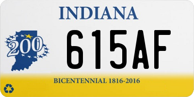 IN license plate 615AF