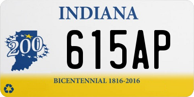 IN license plate 615AP