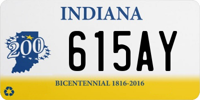 IN license plate 615AY