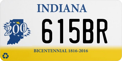 IN license plate 615BR