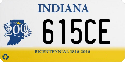 IN license plate 615CE