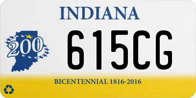 IN license plate 615CG