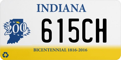 IN license plate 615CH