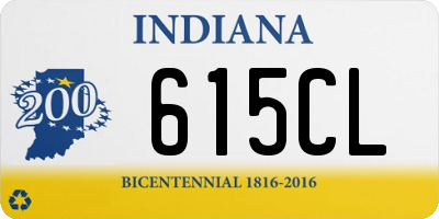 IN license plate 615CL