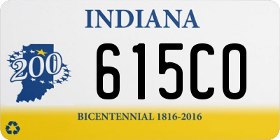 IN license plate 615CO