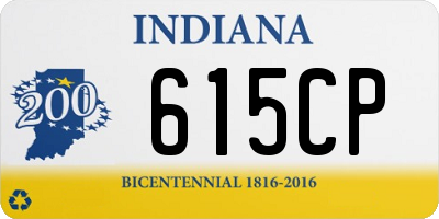 IN license plate 615CP