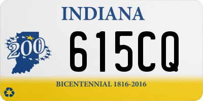 IN license plate 615CQ